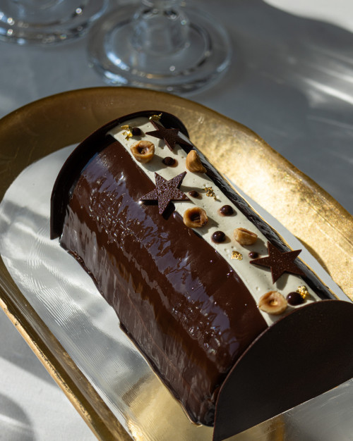 BÛCHE CHOCOLAT - VANILLE - 6-8 PERSONNES