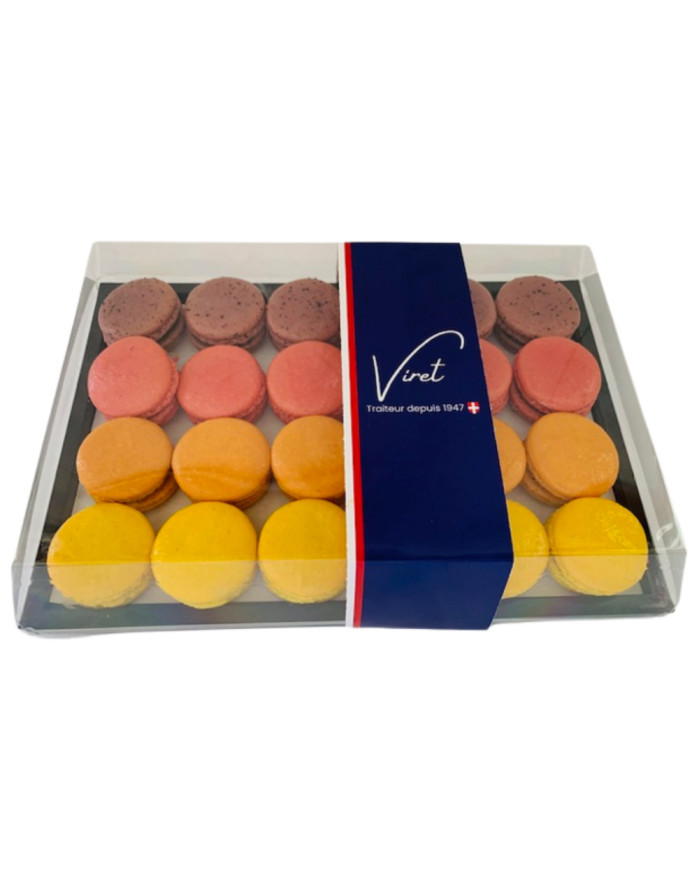 PLATEAU FRUITÉ ASSORTI DE 24 MACARONS (4 VARIÉTÉS)