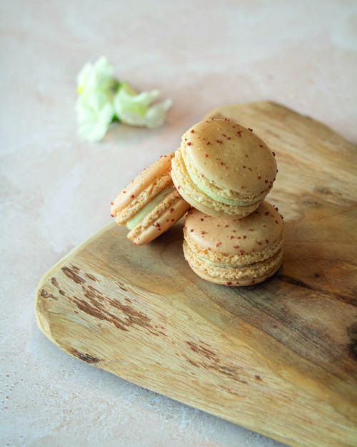 MACARONS VANILLE - 8 PIÈCES